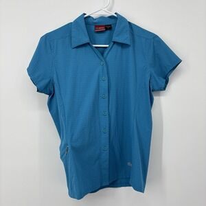 Sherpa Adventure Gear Blue Short Sleeve‎ Polo Shirt Mountain Bike Size Medium
